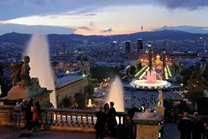 Nacional: La Font Magica, view from Palau Nacional de Montjuic