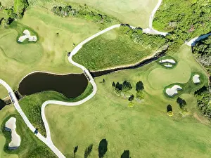 Resort: Detail at the La Hacienda Links Golf Resort. Aerial