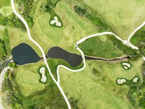 Resort: Detail at the La Hacienda Links Golf Resort. Aerial