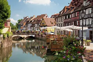Canals: La Petite Venise, Colmar, Alsace, France, Europe