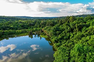 Surrounded: Lac Ravelobe surrounded by dense rainforest, Ankarafantsika