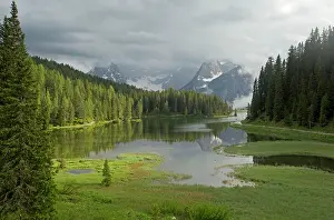 Misurina: Lago di Misurina / Misurina Lake with marginal fen