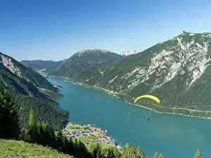 Main: Lake Achensee in Tyrol, Austria. This mountain
