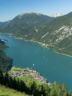 Main: Lake Achensee in Tyrol, Austria. This mountain