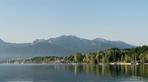 Yacht: Lake Chiemsee with the Bavarian Alps in