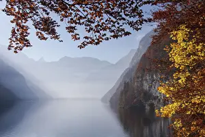 Koenigssee: Lake Koenigssee autumn as seen from Malerwinkel