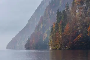 Koenigssee: Lake Koenigssee autumn as seen from Malerwinkel