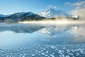 Confederation: Lake Sils, Piz da la Margna, 3158 m, Switzerland