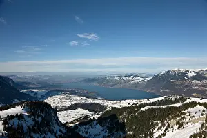 Thun: lake thun seen from mount Standflue towards