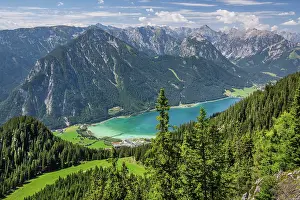 Tyrol: Landscape with Achensee and Karwendel Mountains