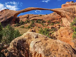 Formed: Landscape Arch, stone arch formed by erosion of