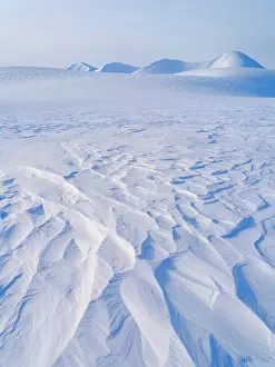 Abandoned: Landscape on the Filchnerfonna ice shelf during winter, the