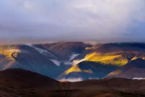 Tibet: Landscape of the Himalayas at dawn, Mt. Everest
