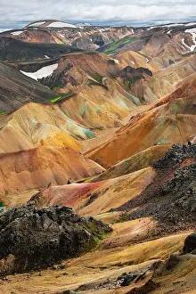 Landmannalaugar: Landscape near Landmannalaugar, Dramatic volcanic