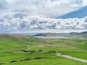 Croft: Landscape in North Roe, storm over Isbister