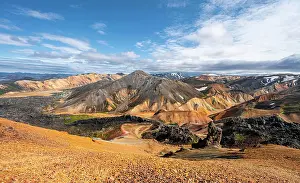 Landmannalaugar: Landscape panorama, Dramatic volcanic landscape