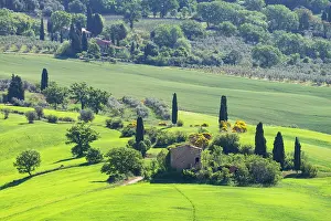 Pienza: Landscape around Pienza, Val dOrcia, Orcia Valley