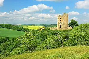 Decayed: Landscape with ruin of Arnstein Castle, Sylda-Harkerode