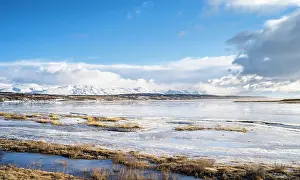 Vestra: Landscape in Skagafjoerdur area during winter