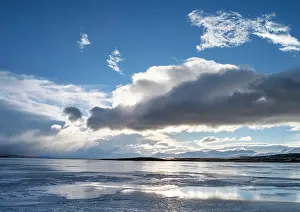Vestra: Landscape in Skagafjoerdur area during winter