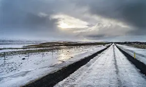 Condition: Landscape in Skagafjoerdur during winter