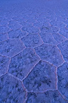 Exploitations: Landscape at sunset in Salinas Grandes in the province
