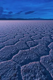 Exploitations: Landscape at sunset in Salinas Grandes in the province