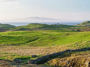 Sandness: Landscape on West Shetland. The settlement