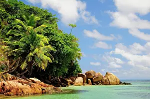 Anse: Large rocks on Anse Latio beach, Praslin Island