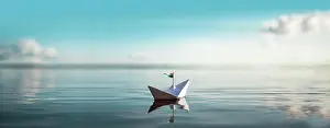 Paper: Large XXL Paper Boat Panorama