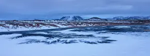 Namafjall: Late evening light over Hverir towards Namafjall