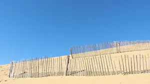 Slow: Lattice fence on the Pilat to fix the sand and slow