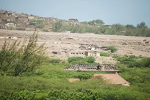 Catastrophe: Lava flow in the city, Plymouth, Montserrat Island