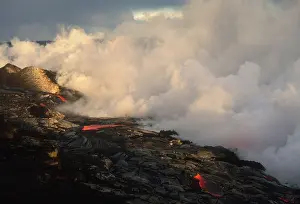 Hawai I: Lava and Steam from Kilauea Volcano, Hawaii