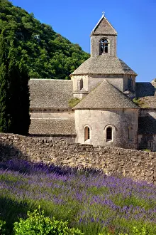 Monastery: Lavender field below the historic Abbaye