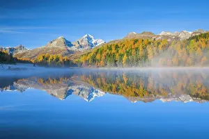 Engadin: Lej da Staz, Upper Engadine, Grisons, Switzerland