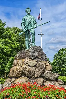 Famous: Lexington Minute Man Patriot Statue, Lexington Battle