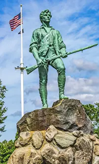 Famous: Lexington Minute Man Patriot Statue, Lexington Battle