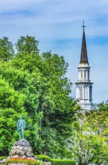 Church: Lexington Minute Man Patriot Statue, Massachusetts
