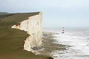 Headland: Light House at Beachy Head - in Winter