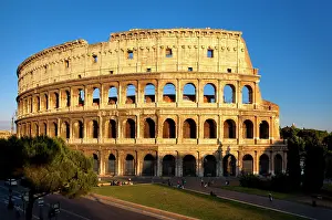 Gladiator: The last light of sunset on the Roman Coliseum