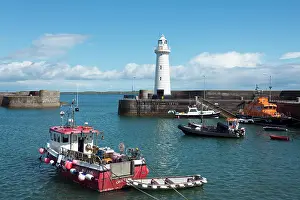 Harbors: Lighthouse and harbor, Donaghadee, County Down