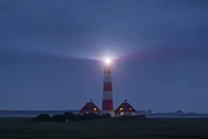 180722: Lighthouse Westerhever at night - Wadden Sea National