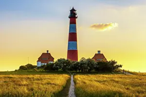 Tideland: Lighthouse Westerheversand, Westerhever, North Friesland