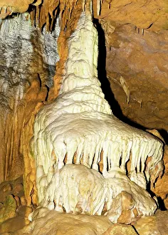 Stalactite: Limestone Column Formation in Florida Caverns State Park
