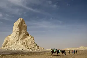 Pieces: Limestone formation in the white desert Egypt