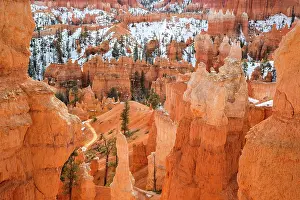 Erode: Limestone formations in Bryce canyon, Utah, USA
