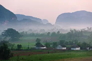 Keren: Limestone hill, farming land and village