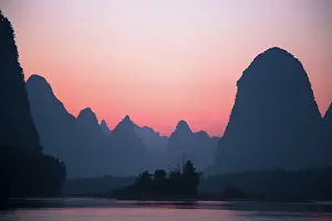 Karst: Limestone Karst Formations at Sunset