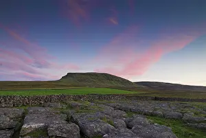 Filled: Limestone and Pen-Y-Ghent against colourful morning